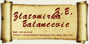 Zlatomirka Balančević vizit kartica